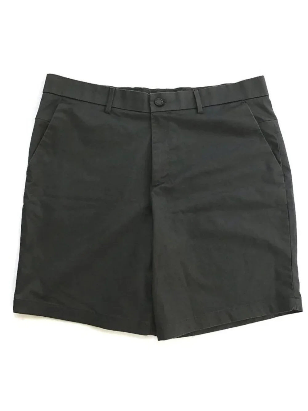 Banana Republic Aiden Shorts Men's 36 Dark Gray Flat Front Chino